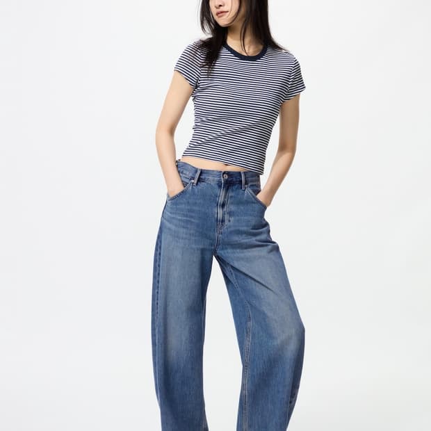 유니클로 배기커브진