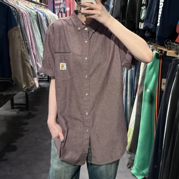 [IM] Carhartt 칼하트 반팔 셔츠 버건디