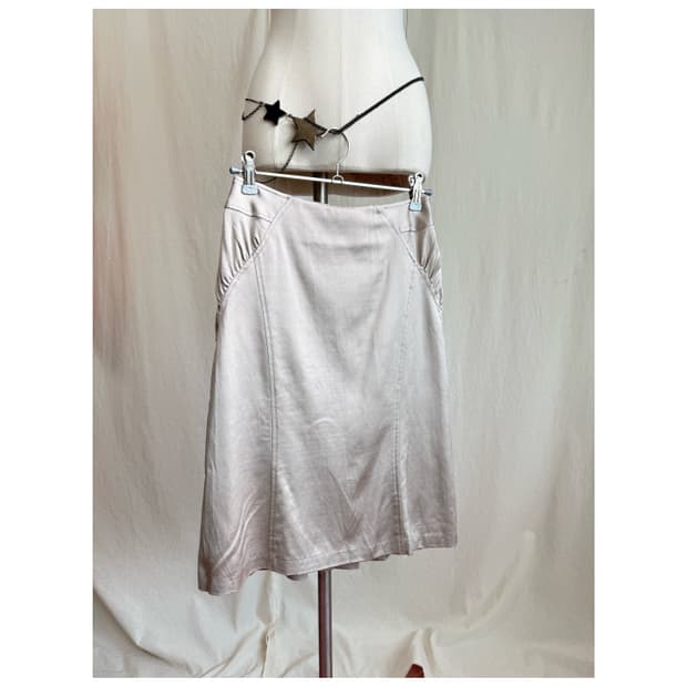 (새상품) Coup de Chance 셔링 미디 스커트