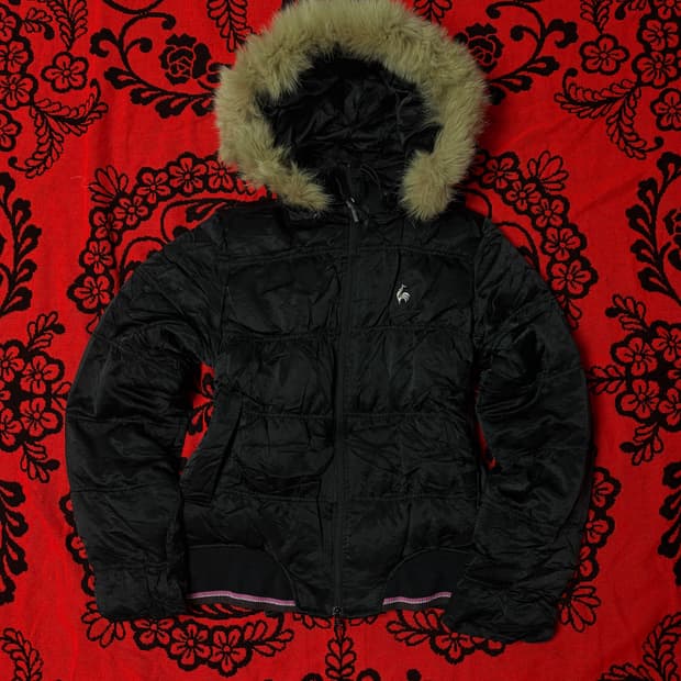 Vintage Punk & Gyaru fur hood jacket