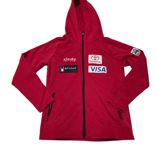 스파이더 레드 US 스키 기모 후디 집업 70/55 (L)