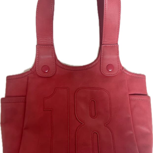 파르티멘토 넘버링 토트백 레드