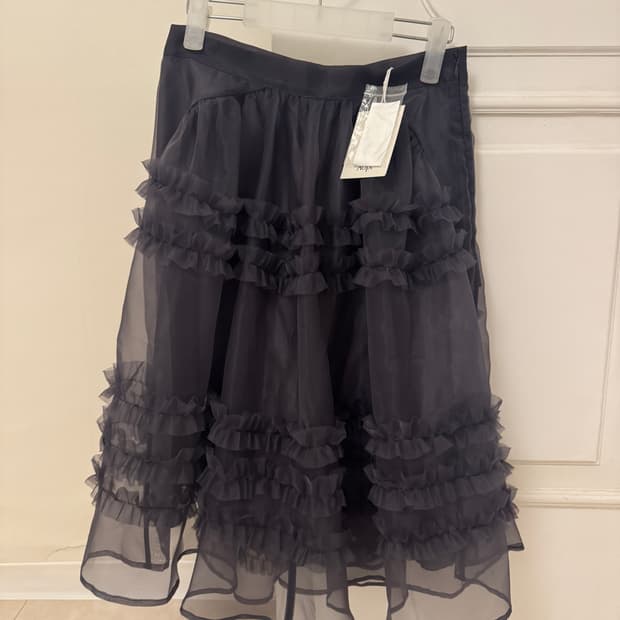 aopt 오간자 프릴 레이어드 스커트 M