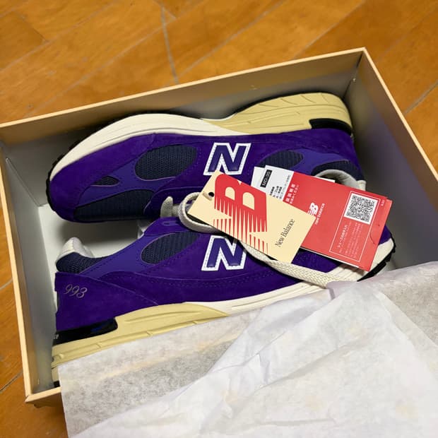 뉴발란스 993 퍼플 u993pg 일본택 새상품