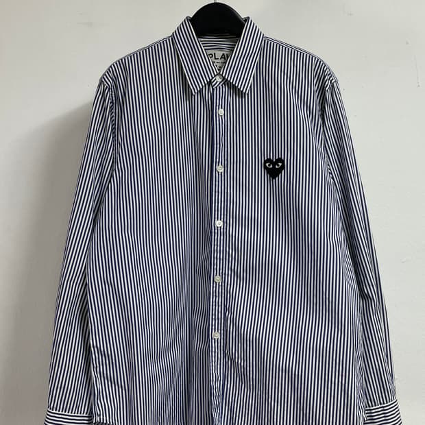 꼼데가르송 와펜 스트라이프 셔츠  (on.393)