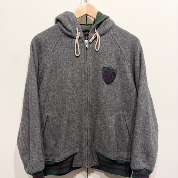 80's 폴로 랄프로렌 울 후드 집업 자켓