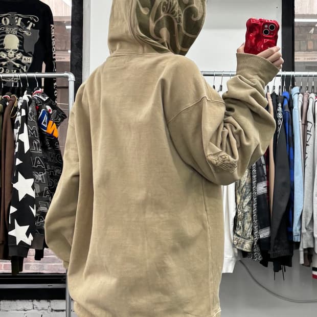 JPN 오리엔탈 프린팅 후드집업