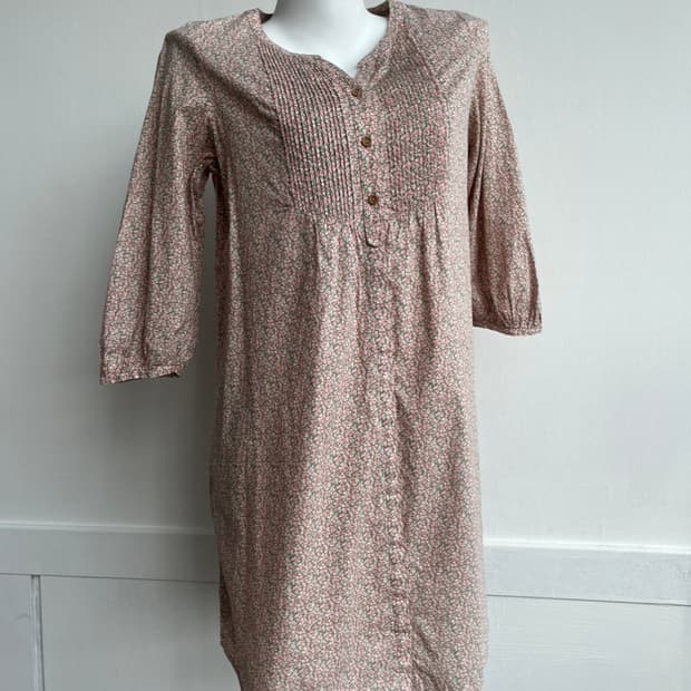 earth music & ecology 잔꽃 내추럴 블라우스 원피스