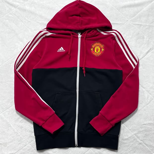 아디다스 맨체스터 유나이티드 후드집업 (레드/블랙)