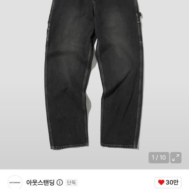 LOOSE FIT CARPENTER PANTS_BLACK DENIM L