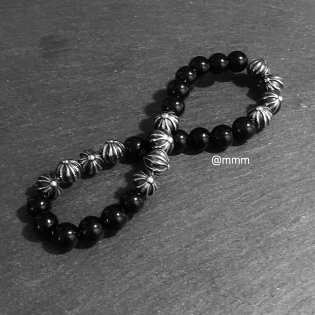 (Unisex) 크로스 스톤볼 팔찌