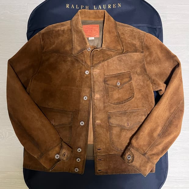 Rrl 러프아웃 스웨이드 자켓 m