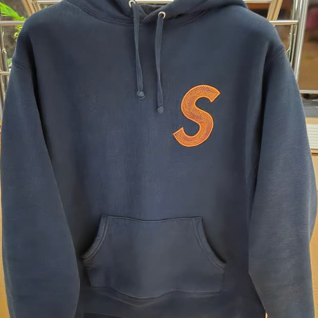 (정품) 슈프림 S로고 후드티 M사이즈 명품 남자 맨투맨 후드집업