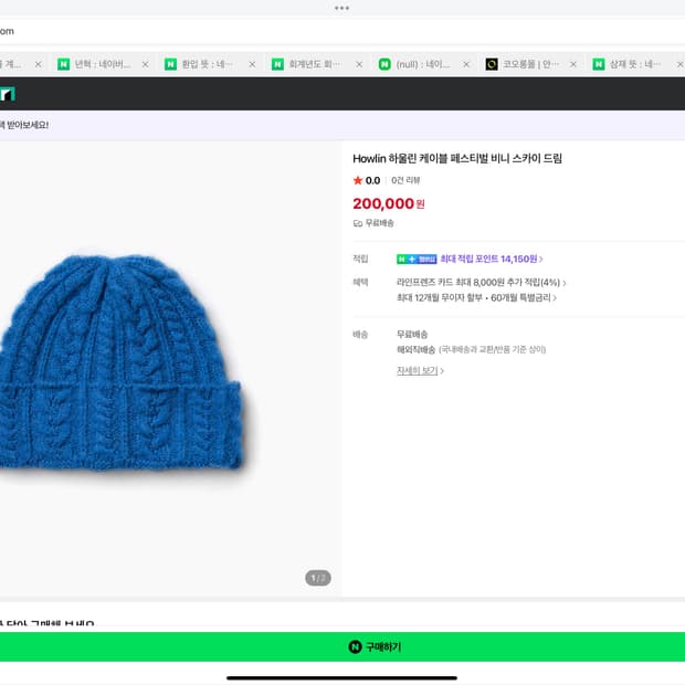 하울린 케이블 페스티벌 비니 (스카이드림)