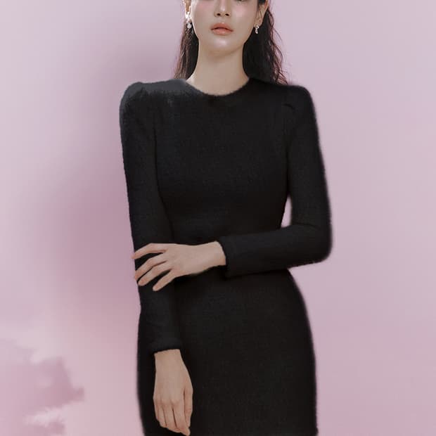 [새상품·택보유] 이바나헬싱키 Fleece jersey dress
