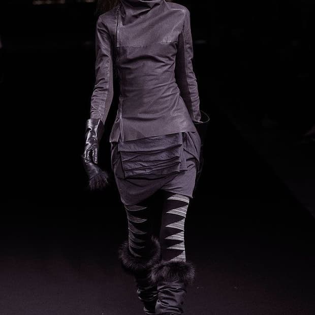 10FW Rick Owens Draped Skirt Shorts