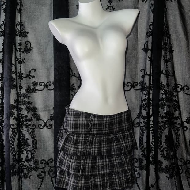 Cancan checkered skirt