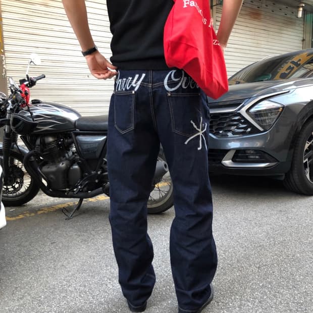 VIDIN 쇼핑몰 모트 캐리오버 스트레이트 데님 L사이즈 판매