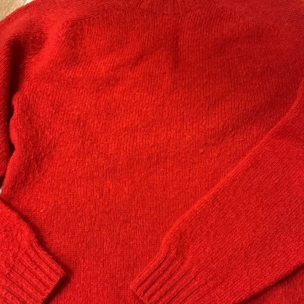 할리오브스코틀랜드 쉐기독 니트 레드 s