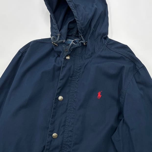 POLO 폴로 00s 레드포니 코튼 후드 자켓 네이비
