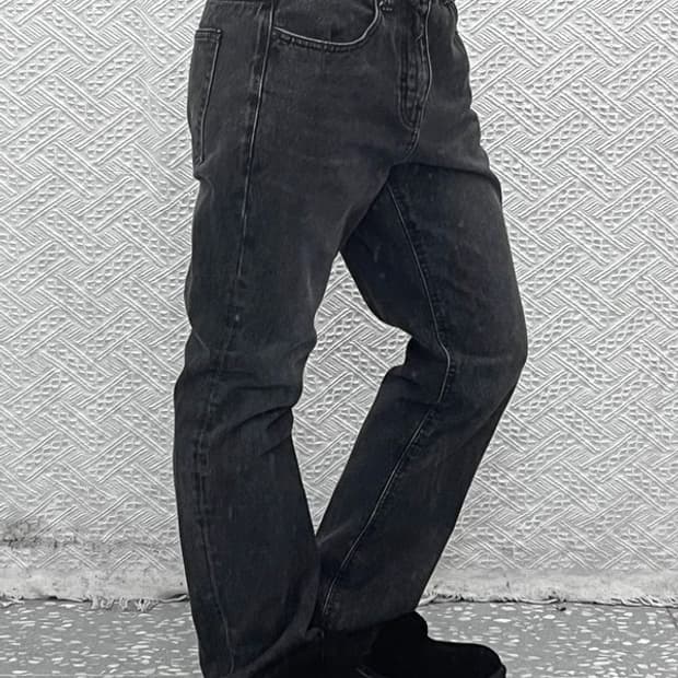 페이탈리즘 모던 캐주얼 빈티지 흑청 데님팬츠 46 C09724