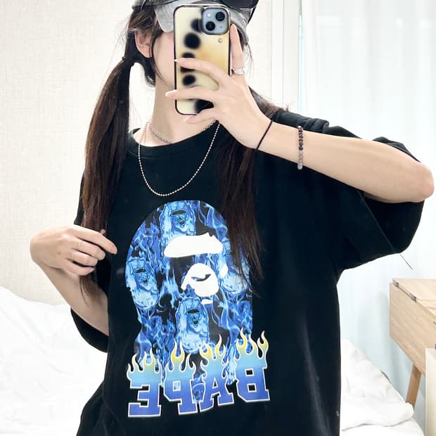 베이프 빅사루 플레임 반팔