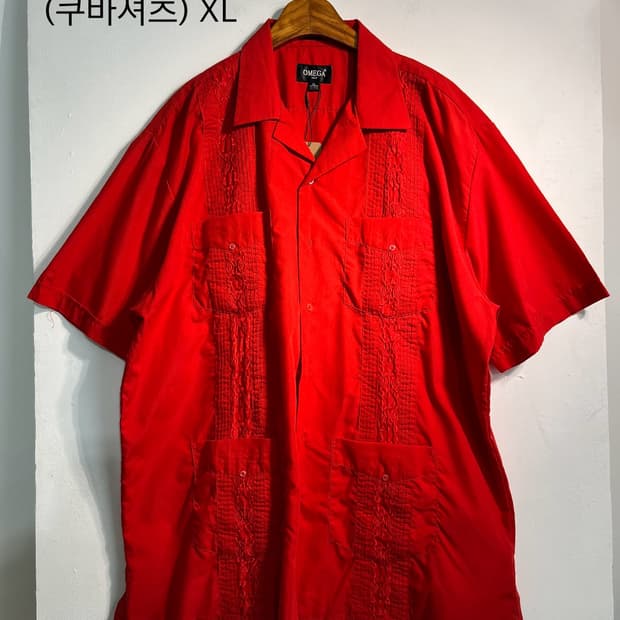 90s Omega Guayabera Shirts (쿠바 셔츠) XL