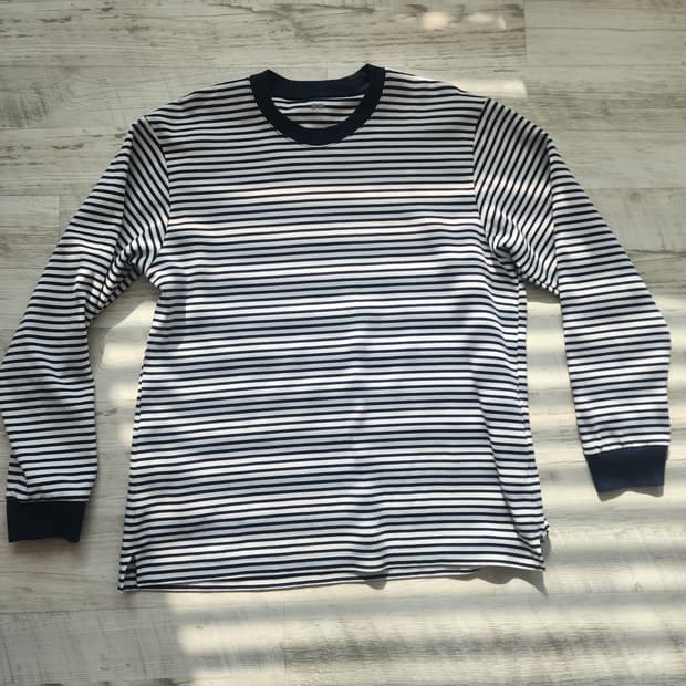 UNIQLO 유니클로 에어리즘 스트라이프 긴팔 티셔츠 XL 롱슬리브 보더