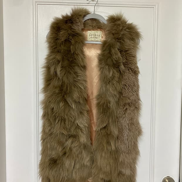 갸루girl st 퍼 조끼