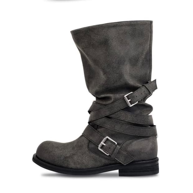 네거티브쓰리 슬라우치 롱 그레이