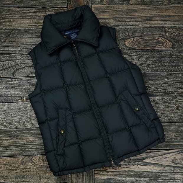 [폴로 랄프로렌] 구스다운 슬림핏 패딩 베스트 조끼 블랙 M17512