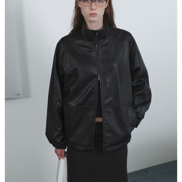 레이 착용)2.27하루 세일!로우클래식 패디드 집업 블루종 M