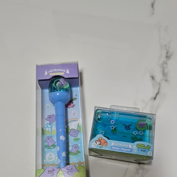 포켓몬스터 메타몽 워터볼 볼펜 메타몽 워터 마그넷 세트