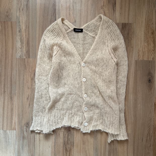 주카 모헤어 니트 가디건 