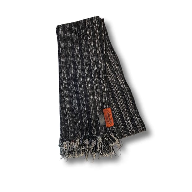 미쏘니 블랙 스트라이프 울 혼방 머플러