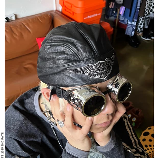 Harley Davidson Cowhide Leather Durag