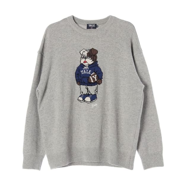예일 불독 그레이 니트 XL