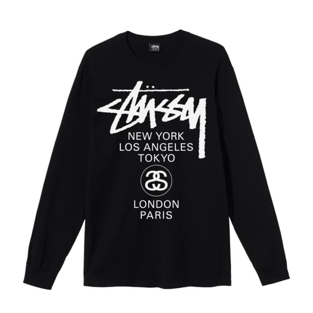 스투시 월드투어 롱슬리브 블랙 L