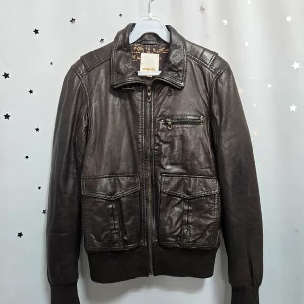 디젤 브라운 레더자켓