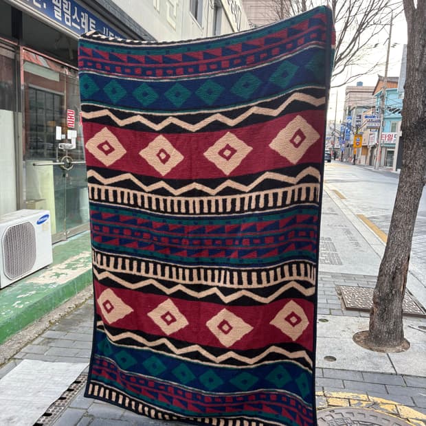 80s 알파카울 나바호 블랭킷