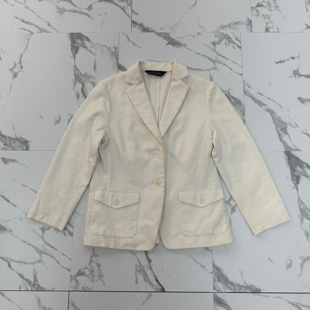 브룩스브라더스 화이트 투버튼 자켓