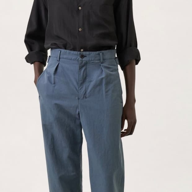 르메르 플리츠 스트레이트 팬츠 로열 블루 36