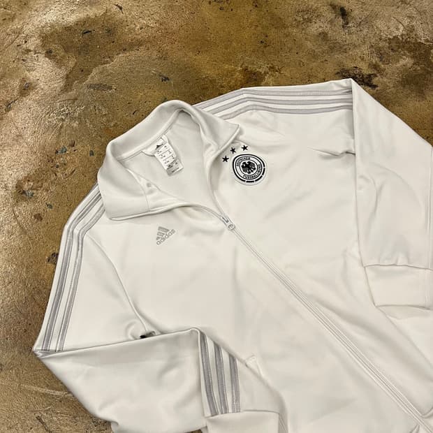 아디다스 화이트 실버 흰실 독일 져지 트랙탑
