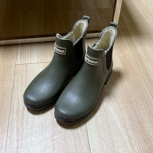 Barbour 레인부츠 앵클 웰링턴 퍼안감