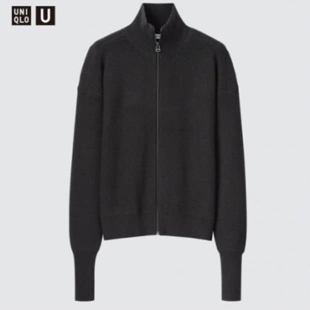 유니클로u 메리노울 풀집업 L