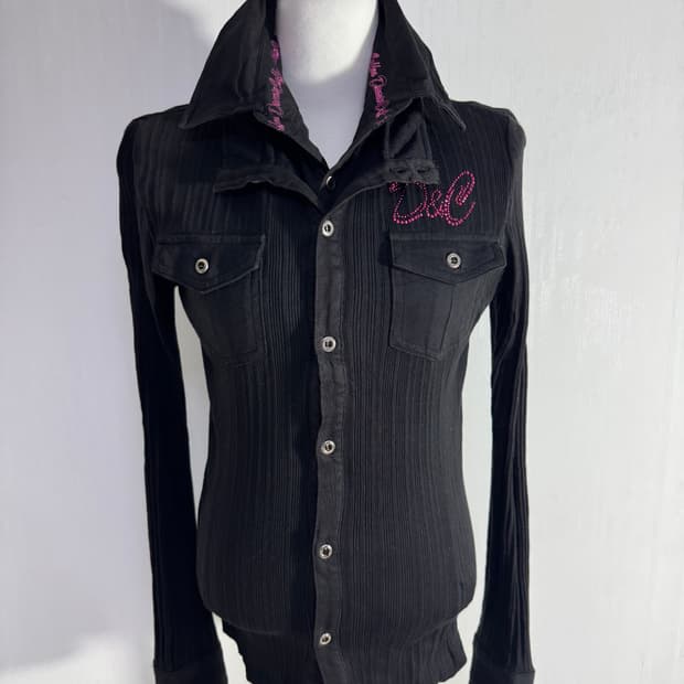 Buffalo Bobs 리브드 레이어드 셔츠 y2k vkei