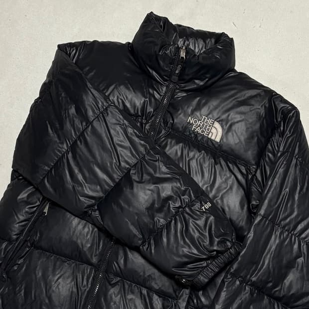 90 노스페이스 눕시 700 구스다운 유광블랙 패딩