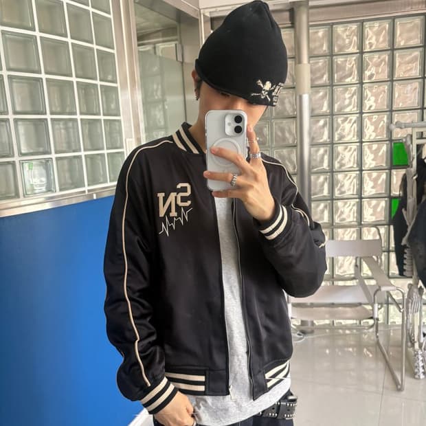 SATIN RIBBED BLOUSON 새틴 리브 블루종