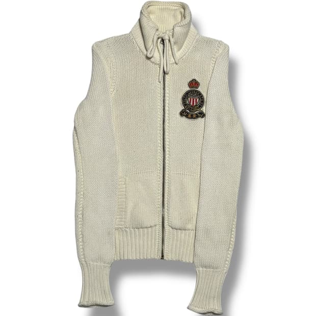 Polo Jeans Co. 크레스트 자수 니트 집업