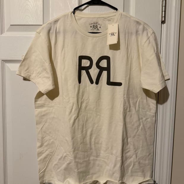 RRL 더블알엘 로고 그래픽 반팔 티셔츠